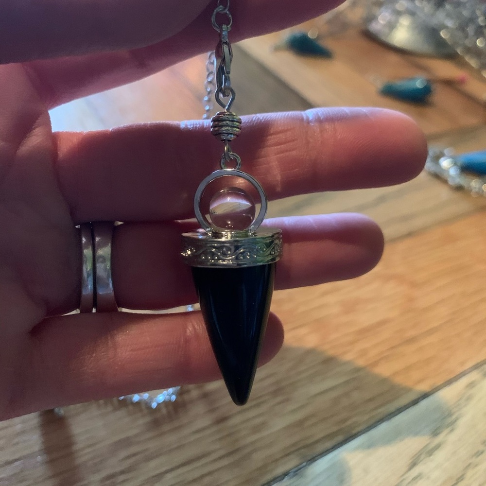 Black agate pendulum - Picture 2 of 3